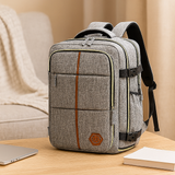 Reisetasche – Einfarbig, verstellbarer Riemen, Reißverschluss, Polyesterfutter – Grau
