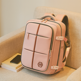 Reisetasche – Einfarbig, verstellbarer Riemen, Reißverschluss, Polyesterfutter – Rosa