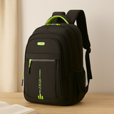 Laptop-Rucksack mit großem Fassungsvermögen – Stilvolle schwarze Reise- und Businesstasche aus Nylon mit verstellbaren Riemen – Grün
