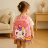 Süßer Cartoon-Dinosaurier-Rucksack – Leichte und atmungsaktive Schultasche für Kinder – Rosa Einhorn