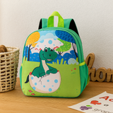 Trendiger Schulrucksack für Kinder – Cooler Dinosaurier-Print, leicht & robust – Grüner Dinosaurier