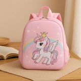 Trendiger Schulrucksack für Kinder – Cooler Dinosaurier-Print, leicht & robust – Rosa Einhorn