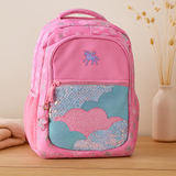 Süßer Rucksack mit Cartoon-Katze und Panda – Kinder-Schultasche für Mädchen mit gepolsterten Trägern – Hellrosa