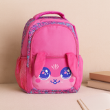 Süßer Rucksack mit Cartoon-Katze und Panda – Kinder-Schultasche für Mädchen mit gepolsterten Trägern – Rosa