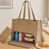 Isolierte 2-in-1-Lunch- und Reisetasche – Auslaufsichere Kühltasche mit Staufach – Khaki