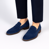 Jameson Wildleder-Loafer für Herren – Weiche Slip-On-Freizeitschuhe – Königsblau