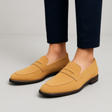 Jameson Wildleder-Loafer für Herren – Weiche Slip-On-Freizeitschuhe – Kamel