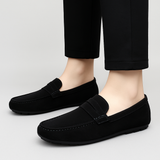 Jersey-Loafer für Herren – Business-Schlupfschuhe – Schwarz