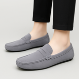 Jersey-Loafer für Herren – Business-Schlupfschuhe – Grau
