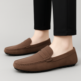 Jersey-Loafer für Herren – Business-Schlupfschuhe – Dunkelbraun