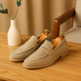 Vielseitige Business-Casual-Loafer für Herren – Stilvolle und schlichte Slip-On-Flats – Khaki