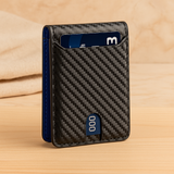 Carbonfaser Bifold Geldbörse – Schlanker RFID-blockierender Kartenhalter – Blau