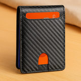 Carbonfaser Bifold Geldbörse – Schlanker RFID-blockierender Kartenhalter – Schwarz