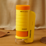 LED-Minimikroskop für Kinder – 60x–200x Hand-Wissenschafts-Explorer für Outdoor-Spaß – Gelb