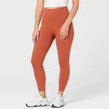 Yoga-Leggings mit hohem Bund für Damen – schweißableitende und dehnbare Sportbekleidung – Orange Rosa