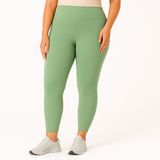 Yoga-Leggings mit hohem Bund für Damen – schweißableitende und dehnbare Sportbekleidung – Litch Grün