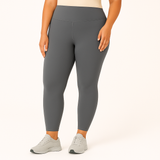 Yoga-Leggings mit hohem Bund für Damen – schweißableitende und dehnbare Sportbekleidung – Grau