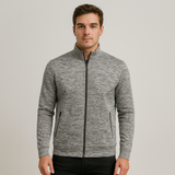 Caleb Eleganter Stretch-Cardigan – Hellgrau