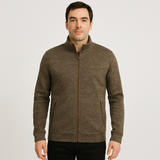 Caleb Eleganter Stretch-Cardigan – Kaffee