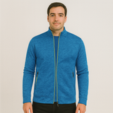 Caleb Eleganter Stretch-Cardigan – Himmelblau