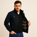Connor Herren Cargojacke – Fleecegefütterter Outdoormantel – Blau