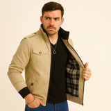 Connor Herren Cargojacke – Fleecegefütterter Outdoormantel – Khaki
