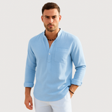 Lendon - Elegantes Leinenhemd für Herren - Sommer Chic – Hellblau