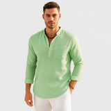 Lendon - Elegantes Leinenhemd für Herren - Sommer Chic – Hellgrün