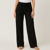 Gwyneth – Elegante Leinenhose Mit Bindegürtel – Schwarz