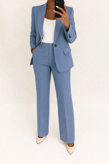 Julie - Elegantes Damen Hosenanzug Set – Blau