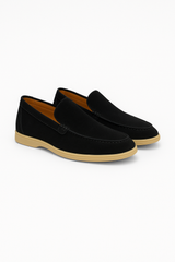 Fridolin Wildleder Slipper Loafer – Schwarz