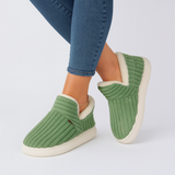 FuzzyWarm | Kuschelige Slip-On-Hausschuhe – Grün