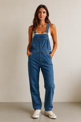 Sommer-Jeanslatzhose für Damen - Bequem und Vielseitig – Blau