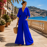 Mara | Eleganter Abend-Jumpsuit mit Weiten Beinen – Blau