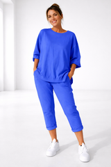 Nessa - federleichtes Loungewear-Set – Marineblau