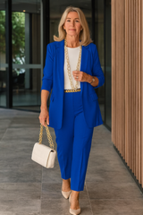 Laurena – Elegantes Zweiteiliges Sommer-Set – Blau