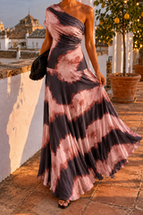 Marlene | Elegantes One-Shoulder-Kleid mit Farbverlauf – Lila