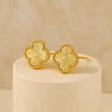 Kleeblatt Ohringe in Gold – Gold