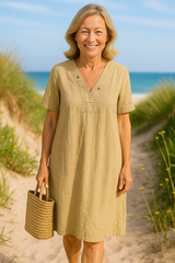 Friede | Elegantes Kleid – Beige