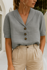 Diana | stilvolle klassische Bluse – Grau