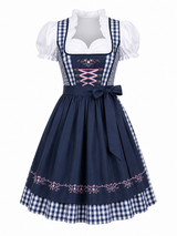 Franzi | Damen Dirndl mit Schürze im Trachten-Stil – Blau