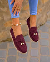 Romy | Elegante Komfort-Loafer – Weinrot