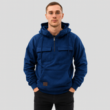 Emil | Warmer Winter-Hoodie für Herren – Dunkelblau