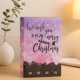 CrystalTreasures | Edelstein-Adventskalender mit 24 Naturkristallen – Rosa-Lila