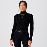 Sienna Essential Rollkragenpullover – Schwarz