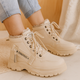 Seraphine | Winterstiefel mit Kunstfellfutter – Beige