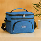 Isolierte Picknick-Kühltasche – Thermotasche für Outdoor, Strand & Camping – Blau