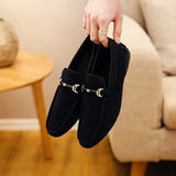 Elijah Wildleder-Mokassin-Loafer – Flexible und stylische Herrenschuhe – Schwarz