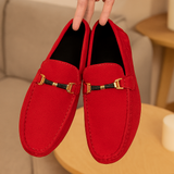 Elijah Wildleder-Mokassin-Loafer – Flexible und stylische Herrenschuhe – Rot
