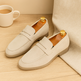 Vielseitige Business-Casual-Loafer für Herren – Stilvolle und schlichte Slip-On-Flats – Beige